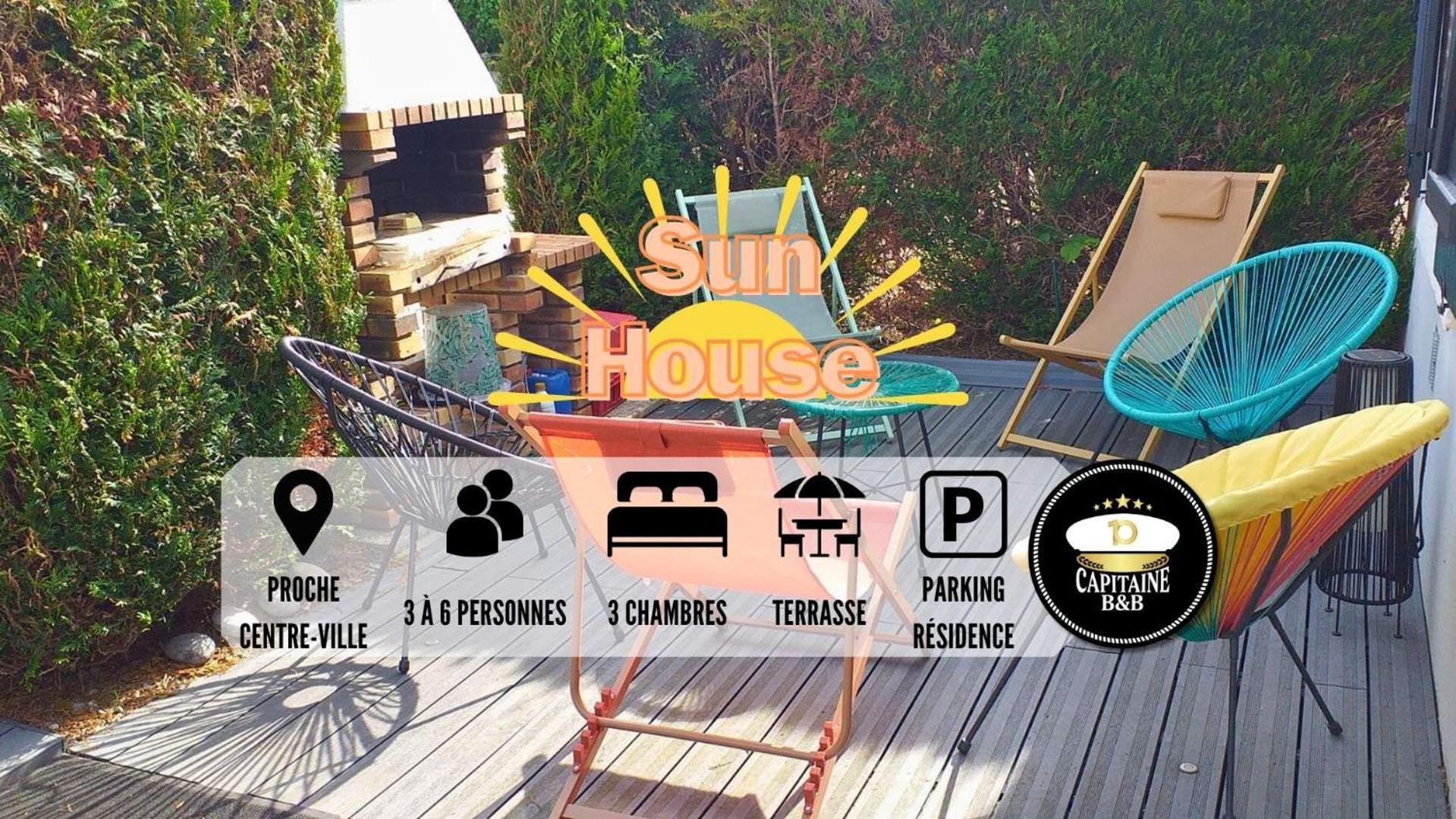 Апартаменты Sun House - Terrasse Parking Prive Gratuit Труа Экстерьер фото